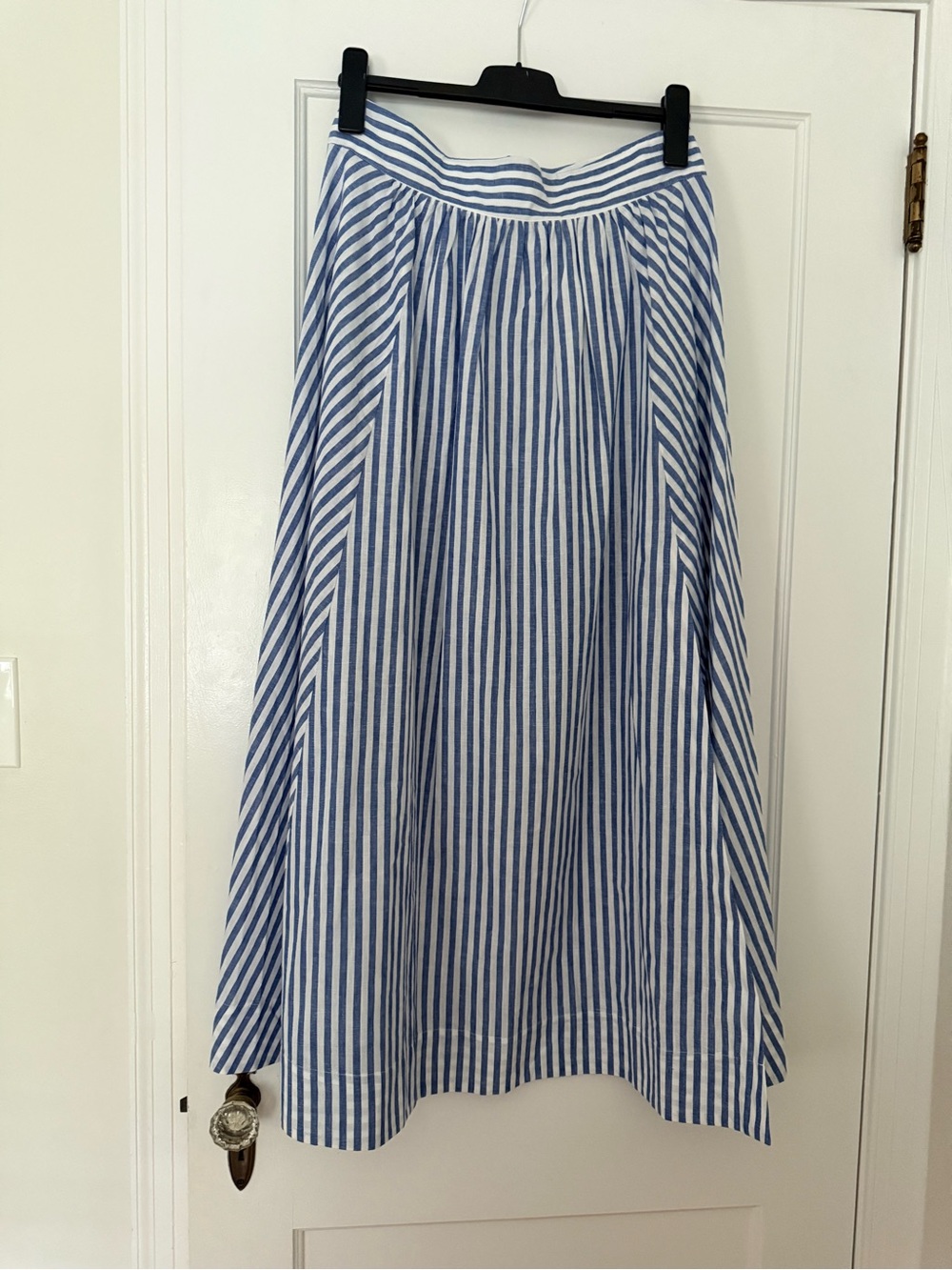 Sezane Arianne Maxi Skirt - Blue and White Striped - size US 8 - Picture 5 of 13